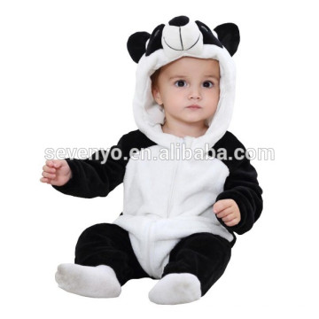 Мягкие детские комбинезон костюм onesie мультфильм животных костюм домашняя одежда пижама,фланель,милая панда ,милый полотенце с капюшоном